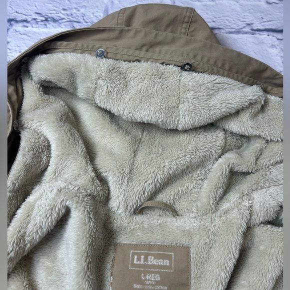 L.L. Bean Tan Zip Out Removable Layer Jacket/Coat. Size Large. - Picture 10 of 14